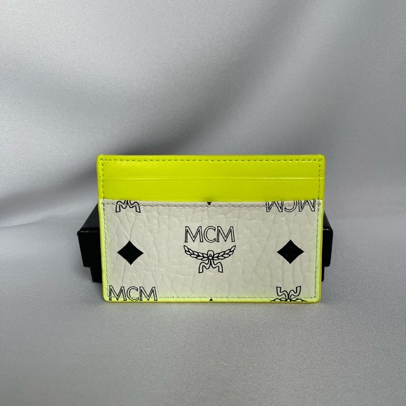 MCM Handbags - MCM Neon Yellow and White Card Case BNWT